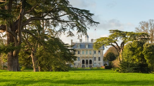 View of the house through the park at Kingston Lacy, Dorset